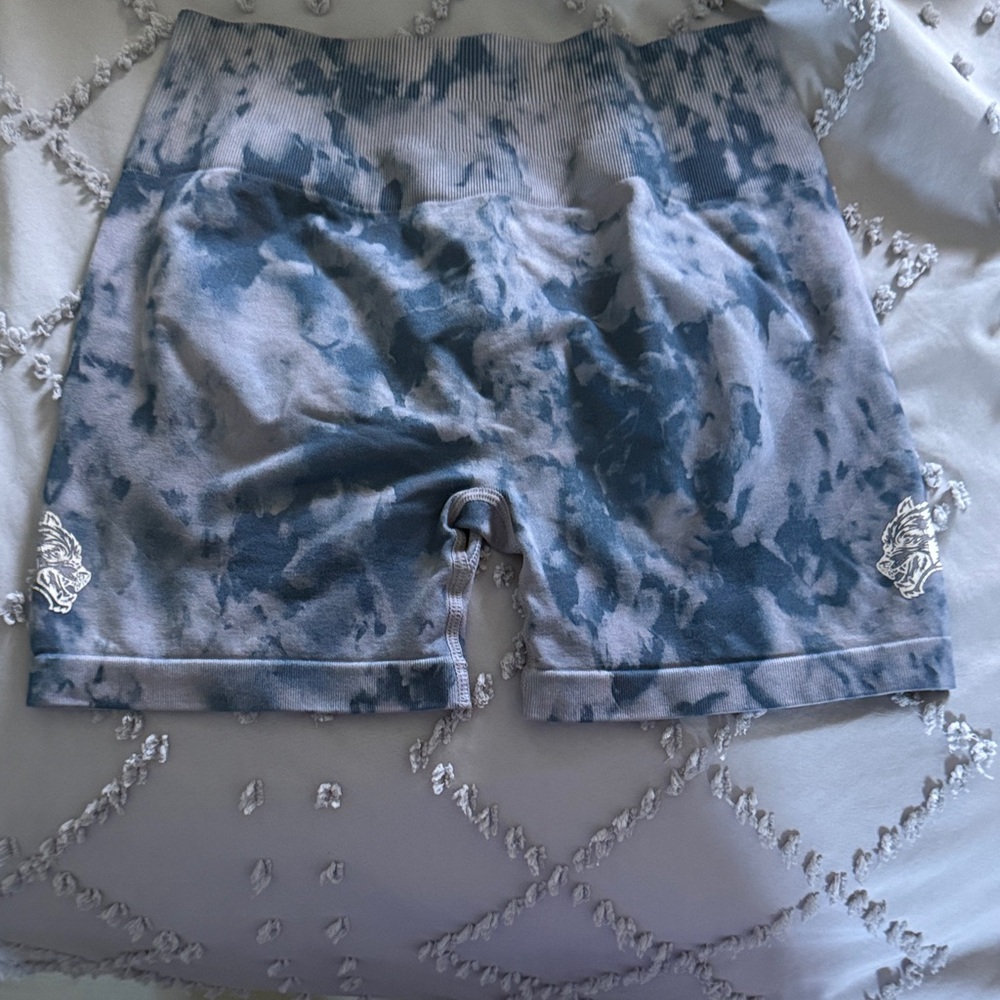 Darc Sport Blue Tie-Dye Bike Shorts